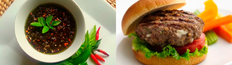   Chimichurri Sauce; Blue Cheese Burgers
