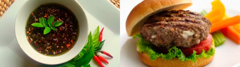 Salsa Chimichurri;  Hamburguesas de Queso Roquefort