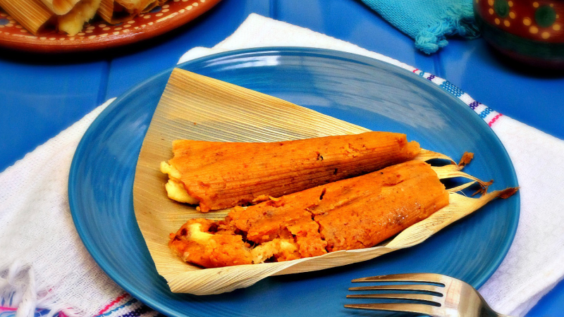 Sweet Potato Tamales with Chipotle and Nuts